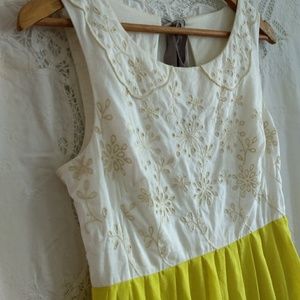 Anthropologie Lemondrop 🍋 linen dress